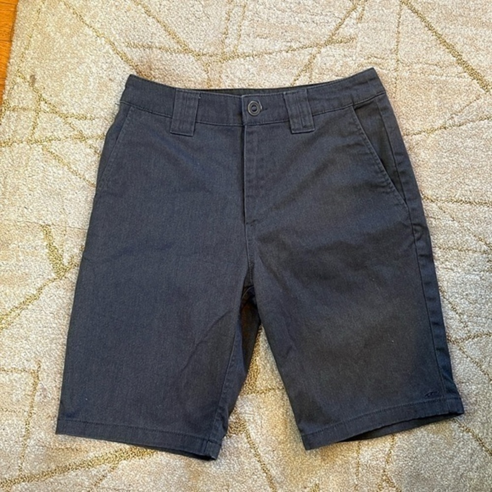 🇪🇸🐠O’Neill Standard Fit chino shorts gray flat front 28